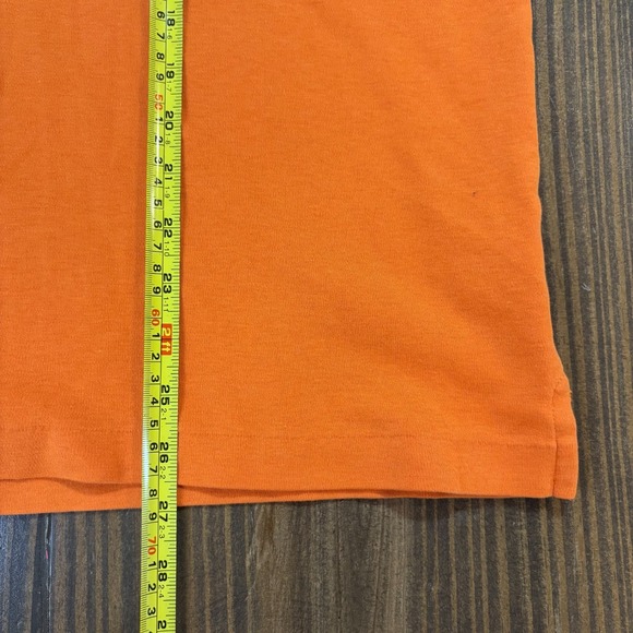LANDS END Polo Shirt Mens L Orange Short Sleeve Pocket Pima Cotton Casual Top - Picture 6 of 6